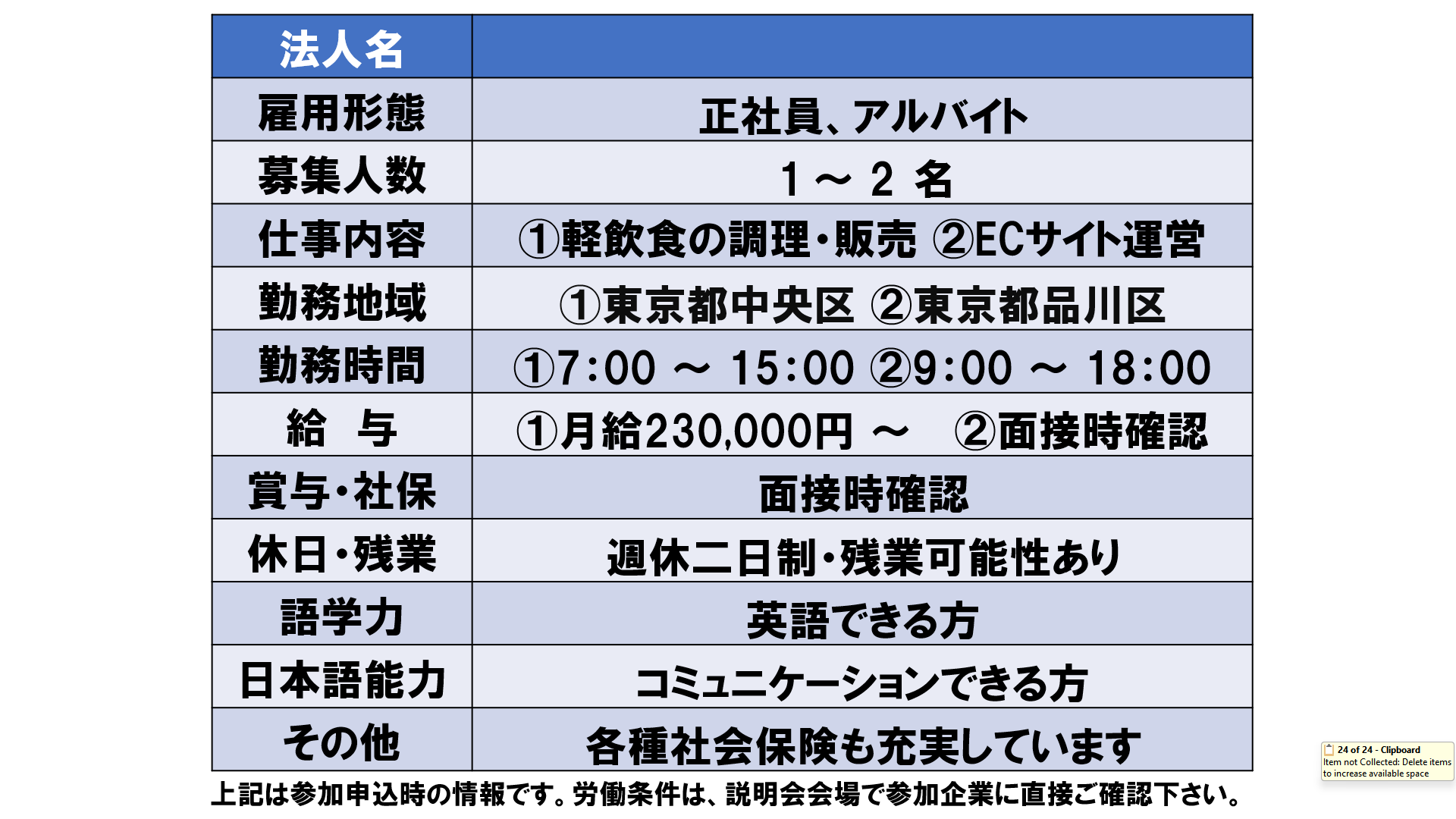 仕事、バイト、正社員